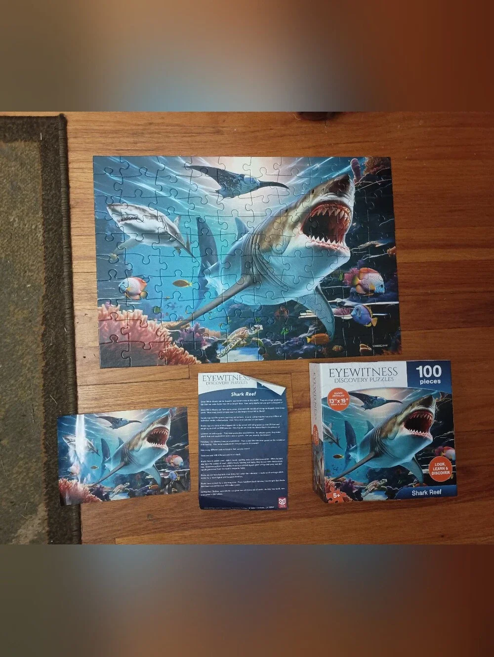 3/$10 🌟 Eyewitness Discovery Shark Reef 100 Piece Puzzle